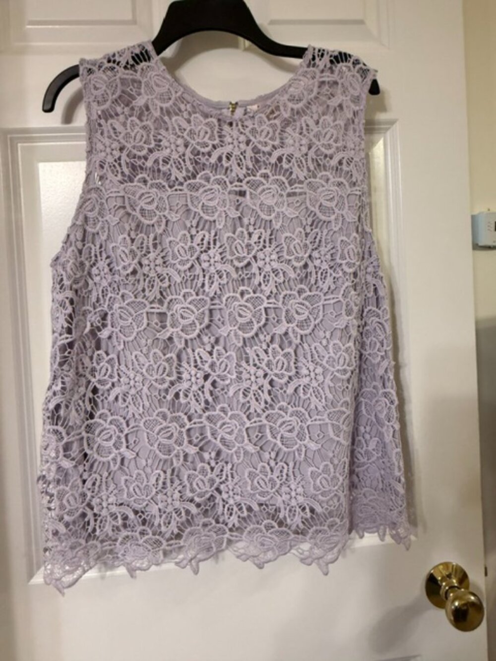Nanette Lepore, Size XL, in a Lavender, Crochet Lace Sleeveless Top Blouse.